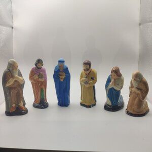 Lot of 6 Nativity Figurines Made in Japan